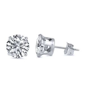 925 Sterling Silver Cubic Zirconia Stud Earrings